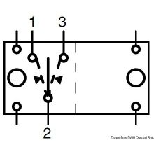 Osculati (ON)-OFF-(ON) switch N. 2 white bulbs 12 V, 14.192.05