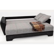 Смарт Диван прямой Амстердам Блэк Эко еврокнижка