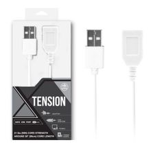 NMC Белый удлинитель USB-провода - 100 см.