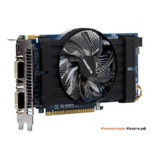 Видеокарта 1Gb &lt;PCI-E&gt; GIGABYTE GV-N450D3-1GI с CUDA &lt;GFGTS450, GDDR3, 128 bit, 2*DVI, mini HDMI, Retail&gt;