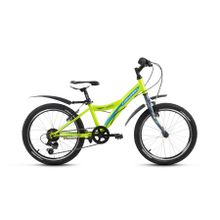 Подростковый горный (MTB) велосипед FORWARD Dakota 20 1.0 зеленый 10,5" рама (2017)