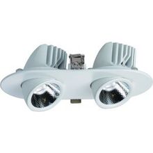 Встраиваемый светильник светодиодный поворотный CARDANI белый LED 2*12W 220V 2000Lm 3000K арт.A1212PL-2WH