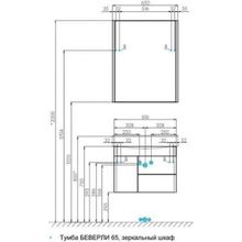 Тумба с раковиной Акватон Беверли 65, белая, 1A235301BV010