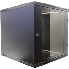 NT WALLBOX LIGHT 12-66 B Шкаф 19" настенный, чёрный 12U 600*650, дверь стекло-металл