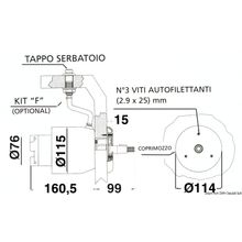 Osculati Rear dashboard pump UP33R, 45.280.04