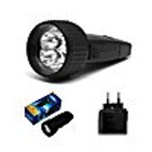 Фонарь светодиодный ручной аккумуляторный (5 LED) зарядка от розетки