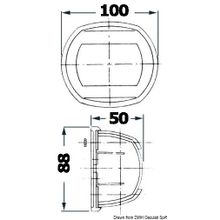 Osculati Classic 12 white 112.5° red navigation light, 11.410.11