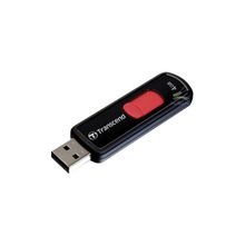 Накопитель Flash USB drive Transcend JetFlash 500  4Gb выдвижной коннктор, черный, красная кнопка  r (TS4GJF500)