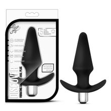 Чёрная  анальная вибропробка Luxe Discover - 12,7 см. Черный