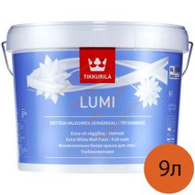 ТИККУРИЛА Луми снежно-белая краска для стен (9л)   TIKKURILA Lumi исключительно белая краска для стен глубокоматовая (9л)