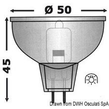 Osculati Halogen bulb MR 16 12 V, 14.258.57