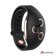 DreamLove Черно-золотой вибратор с пультом-часами Anne s Desire Curve G-Spot Vibe Wireless Watchme - 20,5 см. (черный с золотистым)