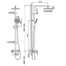 Душевая стойка D&K Berlin Technische DA1433715A02 черный