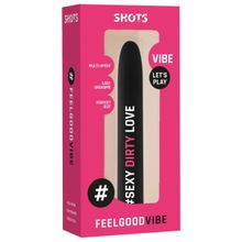 Shots Media BV Черный гладкий вибромассажер Feelgood Vibe #Sexy dirty love - 17,2 см. (черный)