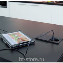 Врезной блок розеток Evoline Square80 220+USB-зарядное c RJ45 (927.00.002) черный