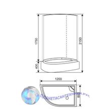 Душевая кабина ARCUS STYLE S-09R 120х80 высокий поддон