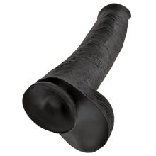 Pipedream Чёрный фаллоимитатор-гигант 15  Cock with Balls - 40,6 см. (черный)