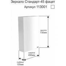 СанТа Зеркальный шкаф Стандарт 45 фацет