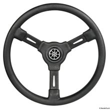 Osculati 3-spoke steering wheel black 355 mm, 45.158.05