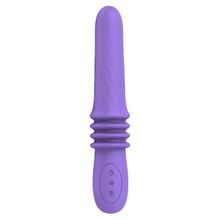 Фиолетовый вибратор Susie с возвратно-поступательными движениями - 25,2 см. Фиолетовый