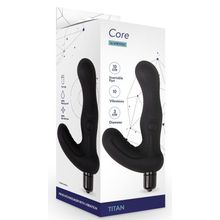 Черный вибромассажер простаты Titan - 15 см. (232274)