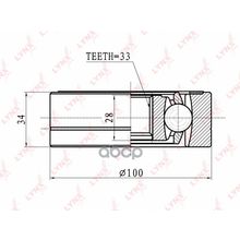 Шрус Внутренний | Перед Прав Лев | LYNXauto арт. CI8008