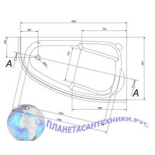 Ванна акриловая Cersanit Joanna 160x95 правая