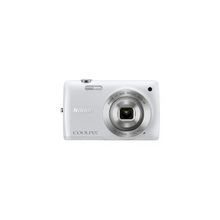Nikon coolpix s4300 16mpix белый 6x 3" 720p 74mb sdhc en-el19