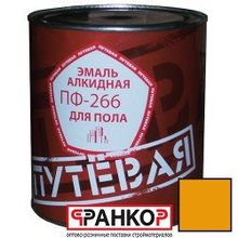 Эмаль для пола ПФ-266 "Путёвая" жёлто-коричневая банка 2,7 кг (6 шт уп)