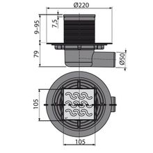 Трап для душа Alcaplast APV (APV102) (105 мм)