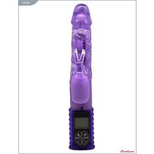 Eroticon Фиолетовый виброкомпьютер с ЖК-экраном и 9 режимами вибрации - 25 см. (фиолетовый)