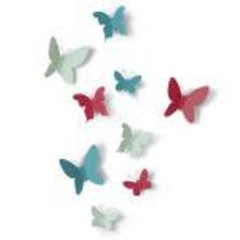 Umbra Декор для стен Mariposa 9 элементов разноцветный арт. 470130-022