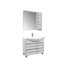 Aquanet Мебель для ванной Доминика 100 (белый) - Зеркало Доминика 100 LED белое