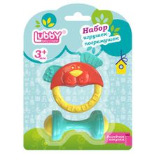 LUBBY Игрушка-Погремушка LUBBY "Собачка и гантелька" 3+ арт.14787 14787