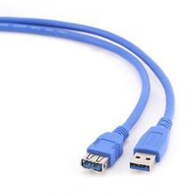 Кабель удлинитель USB 3.0 Am=>Af - 1.0 м, синий, 5bites (UC3011-010F)