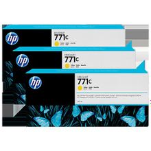 Набор картриджей hp b6y34a 3-pack print cartridge №771c yellow для hp dj z6200