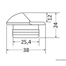 Osculati Luce dambientazione led rossa, 13.425.92