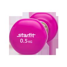 STARFIT Гантель виниловая DB-101 0,5 кг, розовая