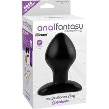 Большая анальная пробка для фистинга Mega Silicone Plug - 14,5 см. Черный