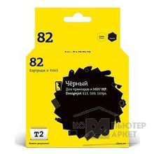 T2 CH565A Картридж струйный 82 для HP Designjet 111 510 510ps, черный, с чипом