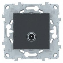 Розетка TV UNICA NEW, проходная, антрацит |  код. NU546354 |  Schneider Electric