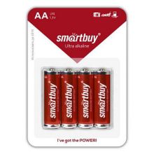 Батарейка AA SmartBuy LR6 4B Ultra Alkaline, 4шт, блистер (SBBA-2A04B)