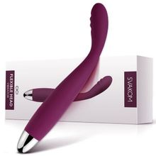 Svakom Фиолетовый вибратор Cici Violet с гнущейся головкой - 18,2 см. (фиолетовый)