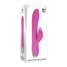 Adam & Eve Розовый вибратор-кролик Eve s Clit Tickling Rabbit - 20,4 см. (розовый)