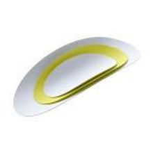 Alessi Набор из 3х стальных блюд Ellipse (желтый  and  белый) арт. ABI07SET1