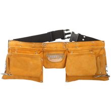 Пояс для инструментов, кожаный Stayer Professional 38520 (11 карманов, 2 скобы)