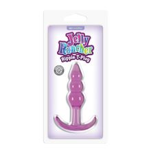 Фиолетовая анальная пробка Jelly Rancher T-Plug Ripple Purple - 10,9 см. Фиолетовый