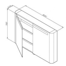 Am.Pm Зеркальный шкаф 80 см (белый) Bliss D