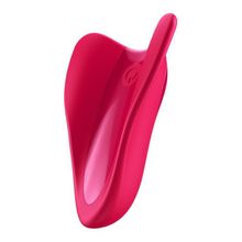 Satisfyer Малиновый унисекс вибратор на палец High Fly (малиновый)