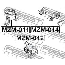 Подушка Двигателя (Гидравлическая) Mazda 6 Gg 2002-2008 Febest арт. MZM011